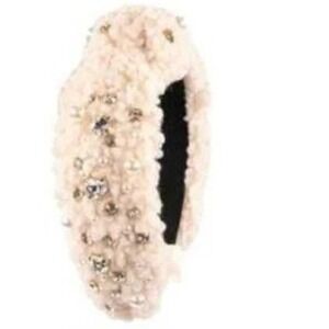 SIMPLY SOUTHERN CreamTeddy Fleece Pearl‎ Rhinestone Embellished Headband NWT
